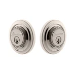Grandeur Double Cylinder Deadbolt With Circulaire Plate Polished Nickel 2.75". Fixed Price $49.99.