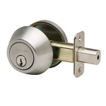Copper Creek DB2410SS Single Cylinder Deadbolt, Standard Size, Satin Stainless. Fixed Price $12.99.