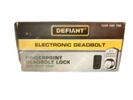 Defiant Electronic Fingerprint Deadbolt Door Lock Backlit Keypad - Matte Black. Fixed Price $35.99.
