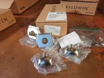 Baldwin Ellipse Non-turning Two-sided Dummy Door Knob Set With Arch Rose Satin. Fixed Price $49.00.