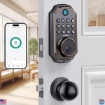 Keyless Entry Deadbolt Lock Set, Smart Fingerprint, App Control, Zinc Alloy. Fixed Price $89.99.
