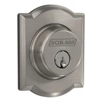 Single Cylinder Entry Door Deadbolt Camelot Trim Satin Nickel Home Keyed Lock. Fixed Price $71.00.