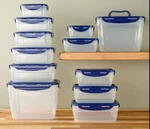 Locknlock Food STORAGE,12-PC Nestable Rectangle SET,2 Handle Lids K313878 Indigo. Fixed Price $38.95.