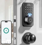 Ulecoce Fingerprint Door Lock Deadbolt Handle Keyless Entry - Matte Black. Fixed Price $44.99.