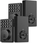 Keyless Entry Door Lock Keypad Deadbolt Matte Black With Latest One-touch Sim.... Fixed Price $56.37.