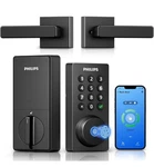 Philips Smart Door Lock W/ Handle Fingerprint, Wifi,app, Alexa, Keypad, New. Fixed Price $95.00.
