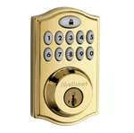 Kwikset Smartcode Electronic Polished Brass Deadbolt, Z-wave Tech 914 Trl Zw L03. Fixed Price $65.00.