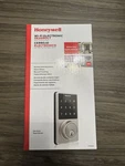 Honeywell Electronic Wifi Deadbolt, Touchscreen, Satin Nickel, 8733502. Fixed Price $50.00.