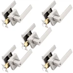 Probrico Brushed Nickel Keyed Entry Square Door Handle Lock 5 Pack Alike. Fixed Price $187.05.