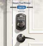 Veise Fingerprint Door With 2 Lever Handles - Keyless Entry Lock, Elec. Fixed Price $116.99.