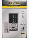 Defiant Square Electronic Entry Door Touchpad Deadbolt Lock Satin Nickel. Fixed Price $39.99.