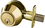 Design House Keyed Entry Deadbolt, Polished Brass, 6-WAY Latch, 727438. Fixed Price $14.00.