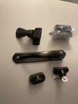 Handle With Keyed Deadbolt For Storm Doors, Aged Bronze (4-PIECE Set). Fixed Price $39.99.