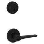 Kwikset Hollis Matte Black Handle W/ Single Cylinder Deadbolt Combo Pack. Fixed Price $39.95.