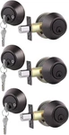 Gobrico 3 Keyed Alike Double Cylinder Deadbolts, Pack, Oil Rubbed Bronze. Fixed Price $65.24.
