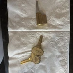 Pella Lock Cylinder & 2 Keys For Hinged Patio Door -brass Faced New. Fixed Price $35.00.
