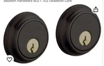 8021 Baldwin Double Cylinder Low Profile Deadbolt - Traditional Venetian Bronz. Fixed Price $119.90.