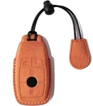 Cgzowyu Suede Genuine Leather Smart Key Fob Case With Model B, B-orange. Fixed Price $102.97.