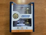 Schlage Maximum Security Deadbolt Lock Set Bright Brass. Fixed Price $35.00.