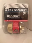 Ultra Security 43967 Grade Exterior Key-locking Deadbolt Brass Single Cylinder. Fixed Price $11.95.
