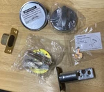 Schlage B571 619 One-sided Deadbolt W/ Occupancy Indicator Silver Satin Nickel. Fixed Price $58.95.