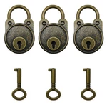 Hyamass Padlocks With Keys, 3-PACK Antique Bronze Small Large,. Fixed Price $10.52.