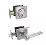 2 Packs: Defiant Tonebridge Entry Lever/single Cyl Deadbolt Satin Nickel/ Black. Fixed Price $22.49.