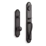 Signature Hardware Roman / Marconi Solid Bronze Entrance Door Set Dark Patina. Fixed Price $219.99.