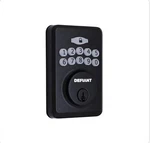 Defiant Radius Matte Black Single Cylinder Electronic Keypad Deadbolt. Fixed Price $29.99.