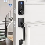 Wifi Front Door Set - Fingerprint Smart Handle Keyless Entry A.... Fixed Price $120.00.