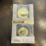 Defiant Single Cylinder Deadbolt Polished Brass Adjustable Universal Mech (q). Fixed Price $8.00.