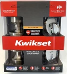 Kwikset Pismo Rose Entry Lever & Single Cylinder Deadbolt Satin Nickel 99910-069. Fixed Price $39.95.