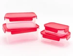 Locknlock 4-PC Nestable Food Container Storage Set K313284 Red. Fixed Price $31.45.