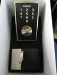 Schlage BE375 Century Touchscreen Deadbolt - Satin Nickel New Open Box. Fixed Price $140.00.