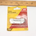 Strike Replacement Plate White 2-5/8" 5299631. Fixed Price $5.57.