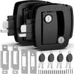 Paulinn Rv Paddle Deadbolt Door Lock Black IP67 Waterproof W/4 Keys 2 Pack. Fixed Price $45.72.