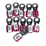 (11) Condor 437R58 Lockout Tagout Hasp 1" Opening Size, Red Vinyl, 6 Padlocks. Fixed Price $50.00.