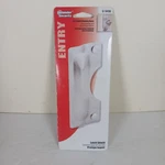 Defender Security Entry Latch Shield *for Outward Opening Doors* Item# U-9496. Fixed Price $17.00.