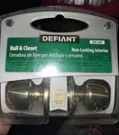 Defiant & Duratron Entry Door Lock Set Brass Bronze Knobs 332240 DLK6606B. Fixed Price $26.59.