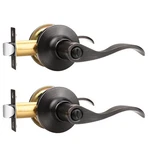 Gobekor 2 Pack Privacy Door Levers Interior Oil Rubbed Bronze Bedroom Ha.... Fixed Price $42.52.