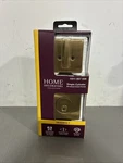 Home Decorators Square Single Cylinder Deadbolt Brushed Gold 1011 857 558 New. Fixed Price $22.99.