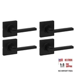 Kwikset Casey Interior Door Handle Lever For Closet 4 Pack Passage Matte Black. Fixed Price $117.14.