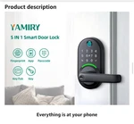 New Yamiry YRO1 Smart Door Handle Lock With Remotely -diy Installation. Fixed Price $50.00.