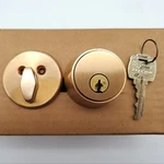 Falcon Deadbolt Single Cylinder & Thumb Turn 2-3/4" Backset Satin Bronze 4471. Fixed Price $35.99.
