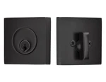 Emtek 8469US19 Square Keyed Solid Brass/steel Deadbolt Flat Black New In Box!. Fixed Price $75.00.