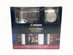 New Brinks Entry Lever & Deadbolt Set, Push Pull Rotate, Satin Nickel, 23090-119. Fixed Price $29.95.