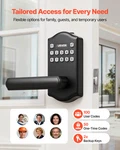 Vevor Keyless Entry Door Lock - Matte Black Electronic Lever With Keypad & Handl. Fixed Price $61.90.