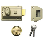 Yale Locks P77 Traditional Nightlatch 60MM Wheelbase Nickel Brass Finish Box. Fixed Price $93.07.