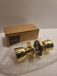 Schlage J10-BYR Byron Passage Door Knob Set, Polished Brass.. Fixed Price $10.15.