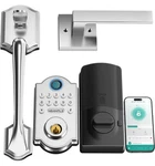 Heantle Wifi Front Door Lock Set With Handle Keyless Fingerprint Digital Keypad. Fixed Price $69.99.